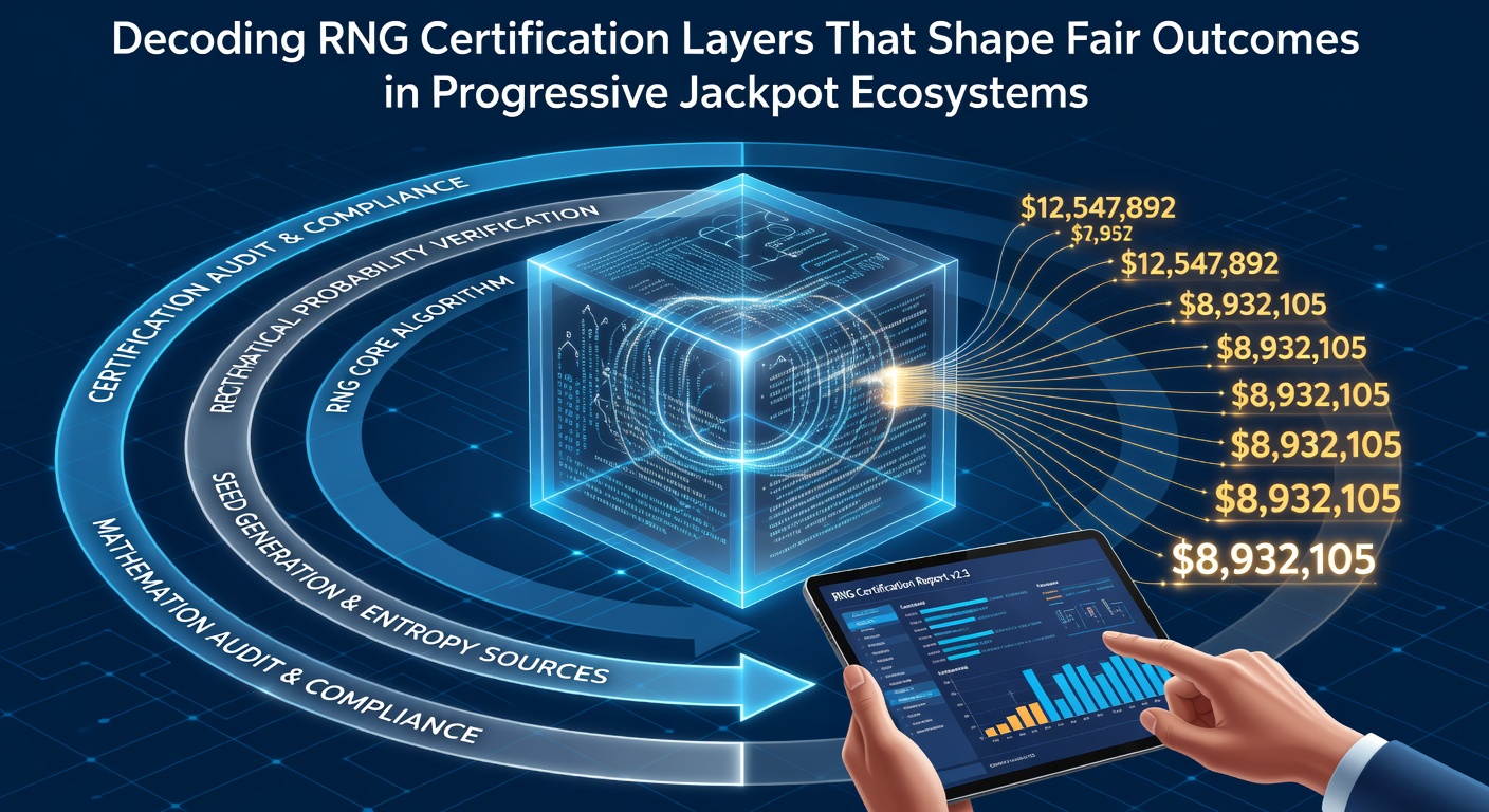 Diagram illustrating RNG certification layers in progressive jackpot systems