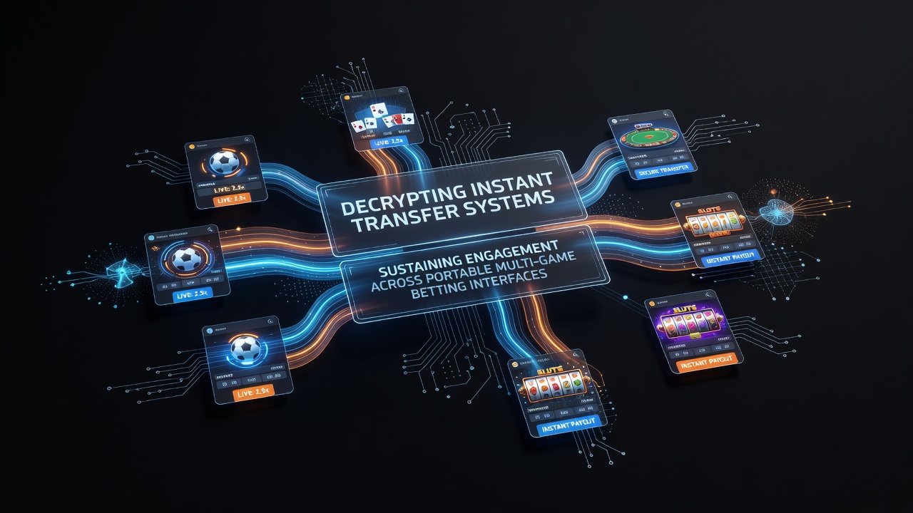 Mobile betting interface showing instant transfer options across poker, slots and sports wagering apps