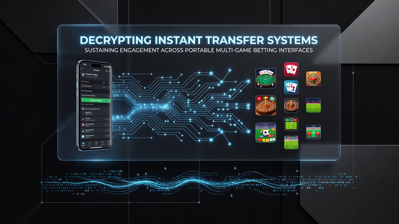 Close-up of secure mobile transaction flow connecting multiple betting game types
