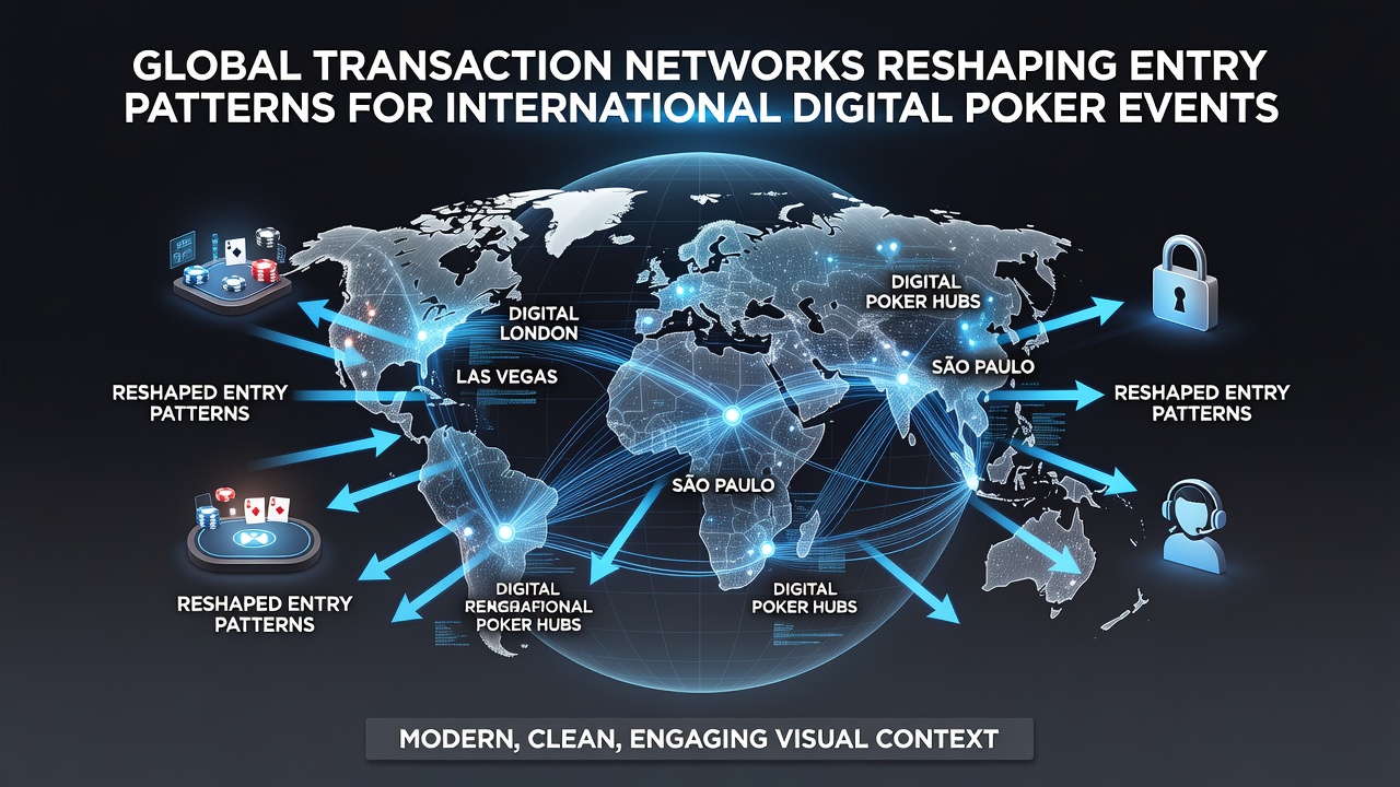 International players completing poker tournament entries via global payment systems