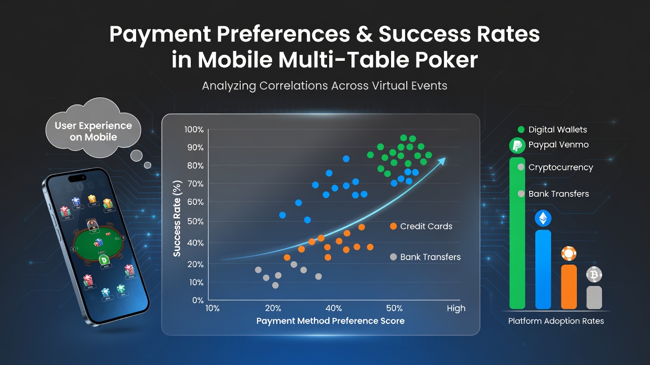Mobile poker players selecting payment options during multi-table tournaments on smartphones
